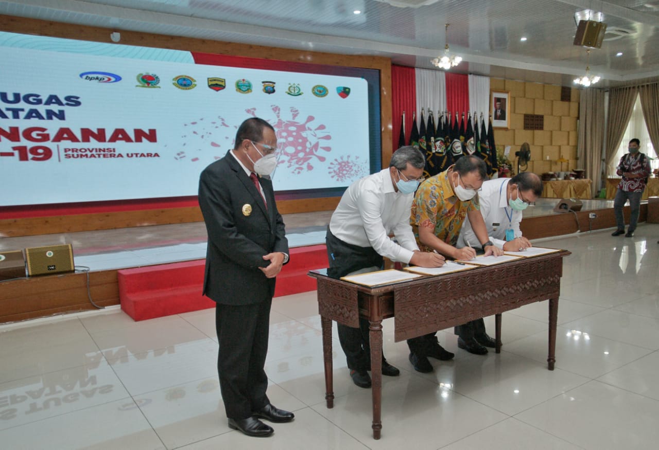 Sekda Tandatangani MoU Percepatan Penanganan Covid-19
