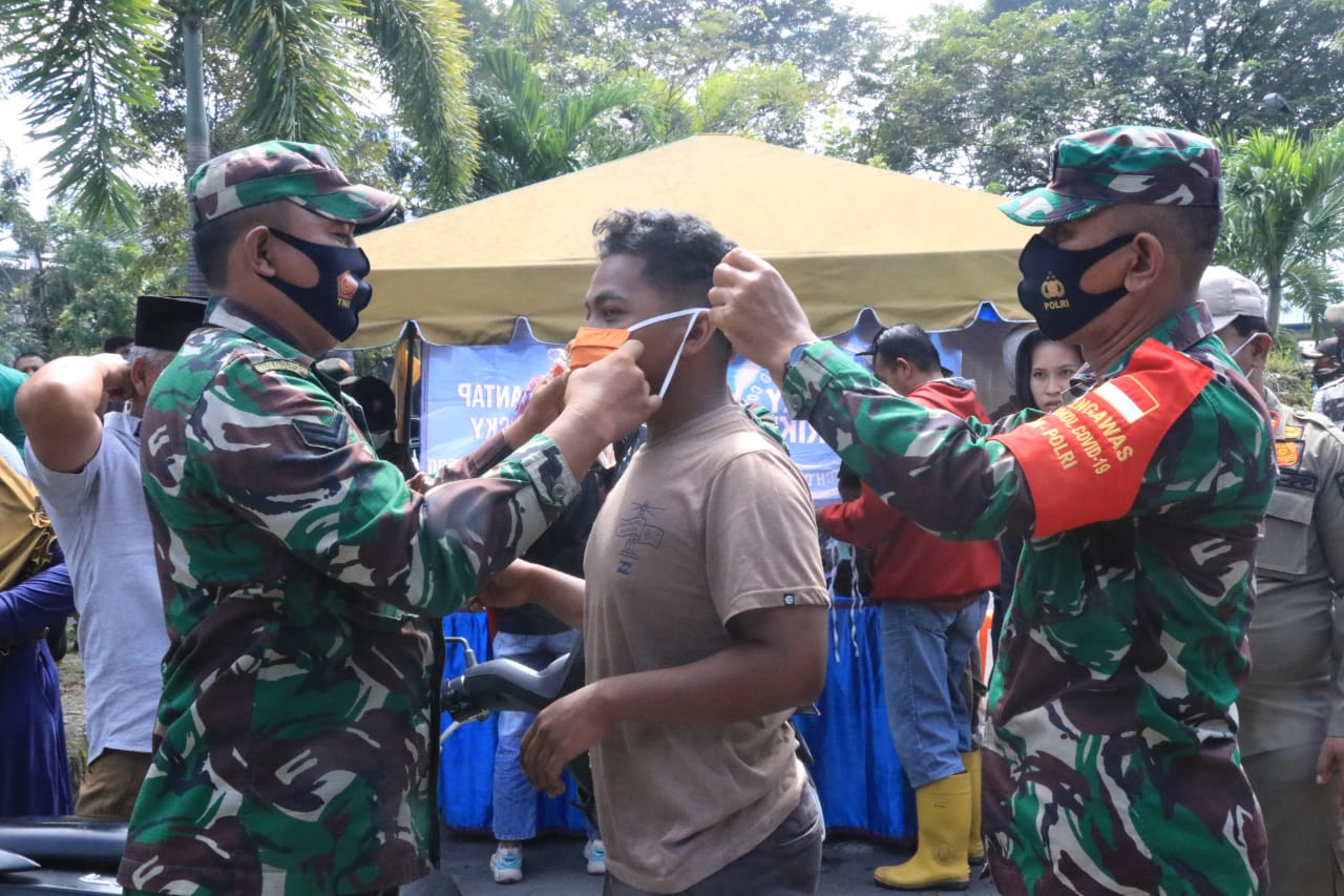 111 Warga Terjaring Razia Masker di Kawasan Terminal Amplas