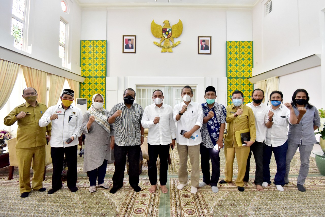 Ketemu PWI Sumut, Gubsu Ajak Bupati/Walikota Antisipasi Ancaman Dampak Covid-19 Dengan Ketahanan Pangan