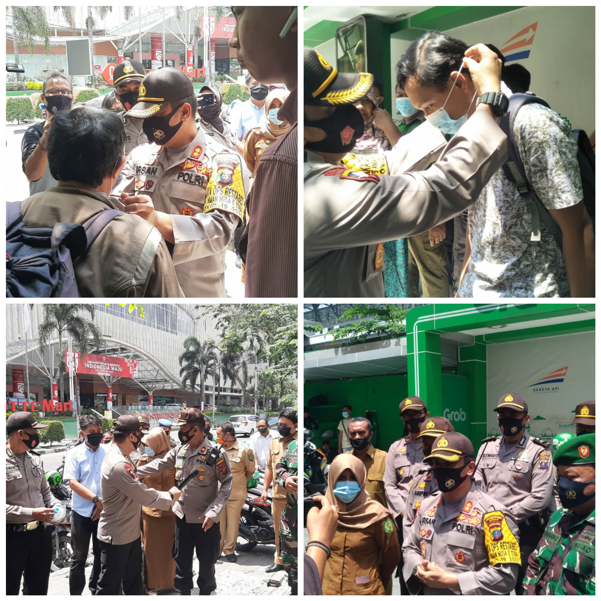 Muspika Medan Timur Kampanyekan Disiplin Pakai Masker