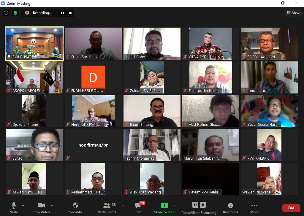 Webinar Mappilu- PWI: Polri Tak Akan Keluarkan Ijin Keramaian Pilkada 9 Desember 2020