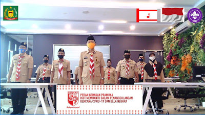 Kwarcab Pramuka Langkat Ikuti HUT Pramuka ke-59 Lewat Vidcon