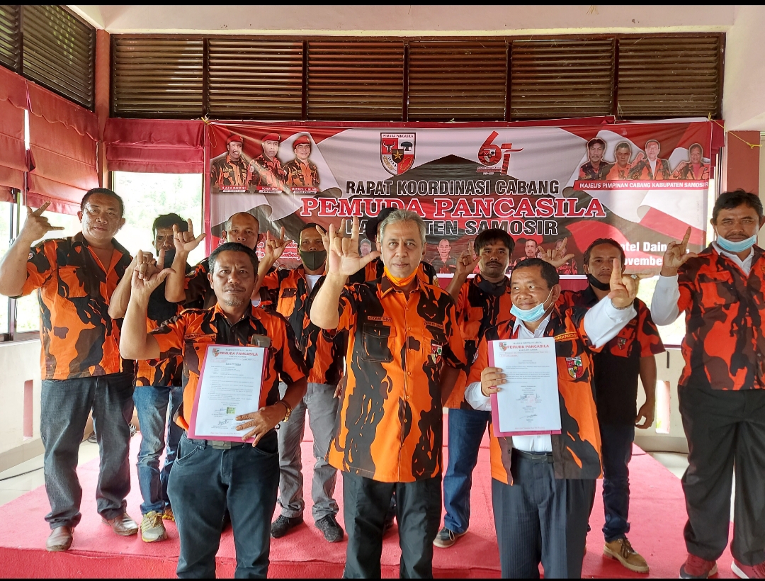 Pemuda Pancasila Kab Samosir Wajib Menangkan Paslon no 3 Rapidin - Juang