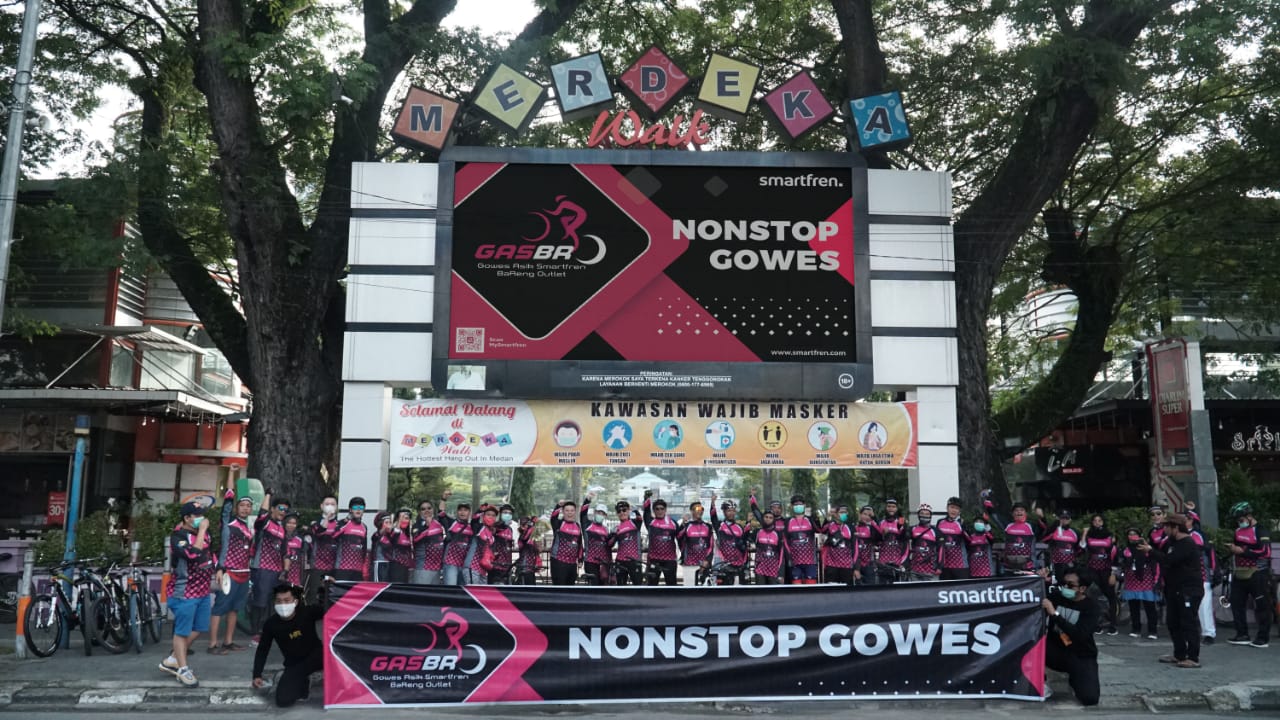 Smartfren Selenggarakan Gowes Berprotokol Kesehatan dengan Top Mitra Outlet Prioritas di Sumut