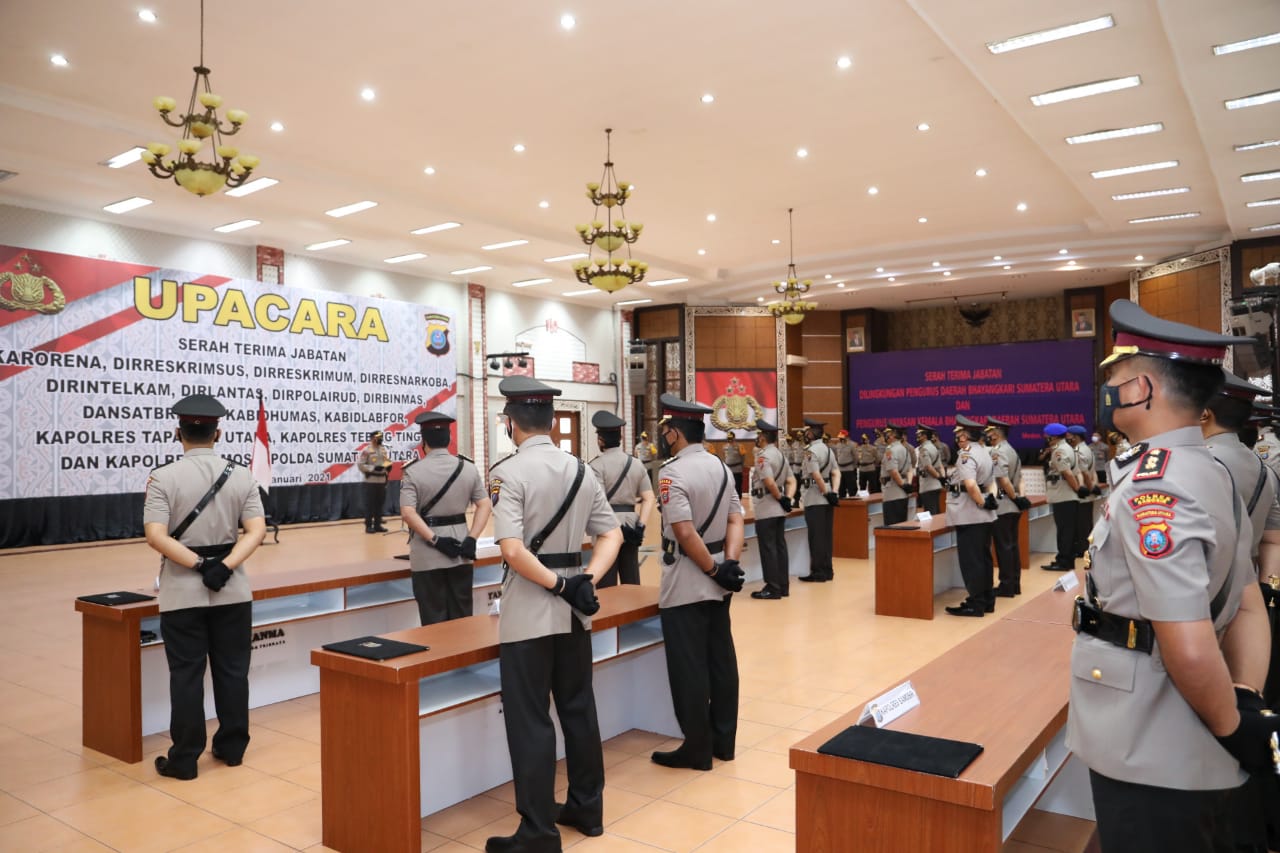 Ini Dia 11 PJU Polda Sumut dan 3 Kapolres Jajaran, Yang Dilantik Kapoldasu