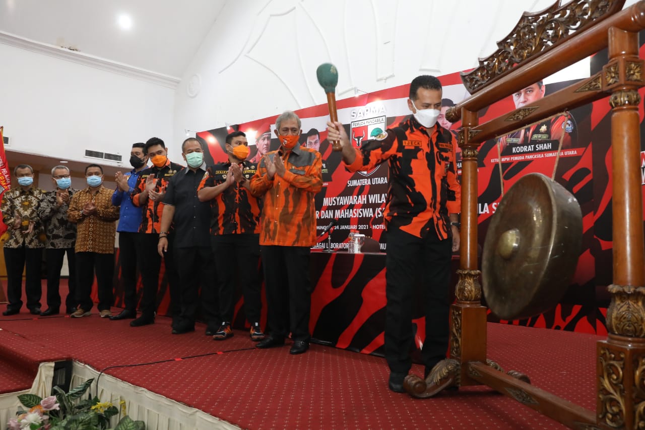 Ini kata Wagubsu Musa Rajekshah, Saat Buka Muswil II SAPMA PP SUMUt