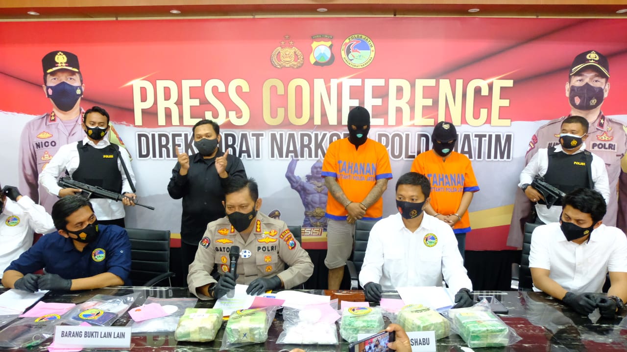 Direktorat Narkoba Polda Jatim Ungkap 6 Kg Sabu Dibungkus Dalam Teh Cina