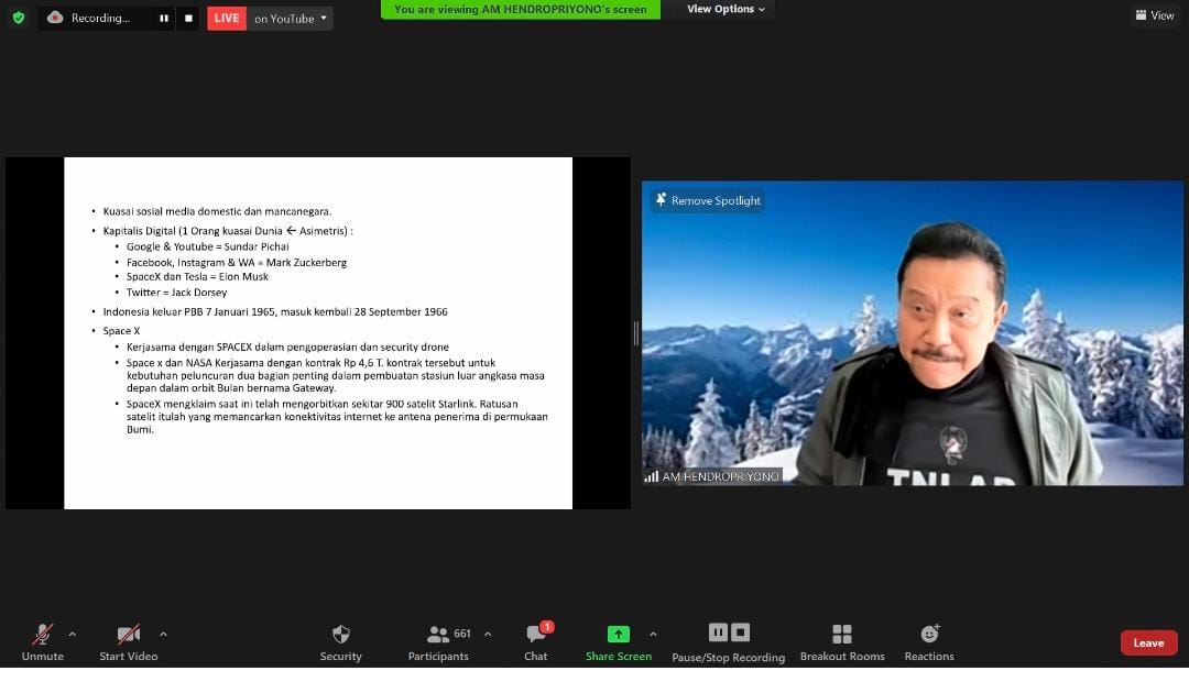 STHM AHM-PTHM Ditkumad dan Pamasis/Mahasiswa STHM maupun Mahasiswa Magister STHM, Sambut HUT ke-69 Korps Hukum TNI AD Lewat Webinar