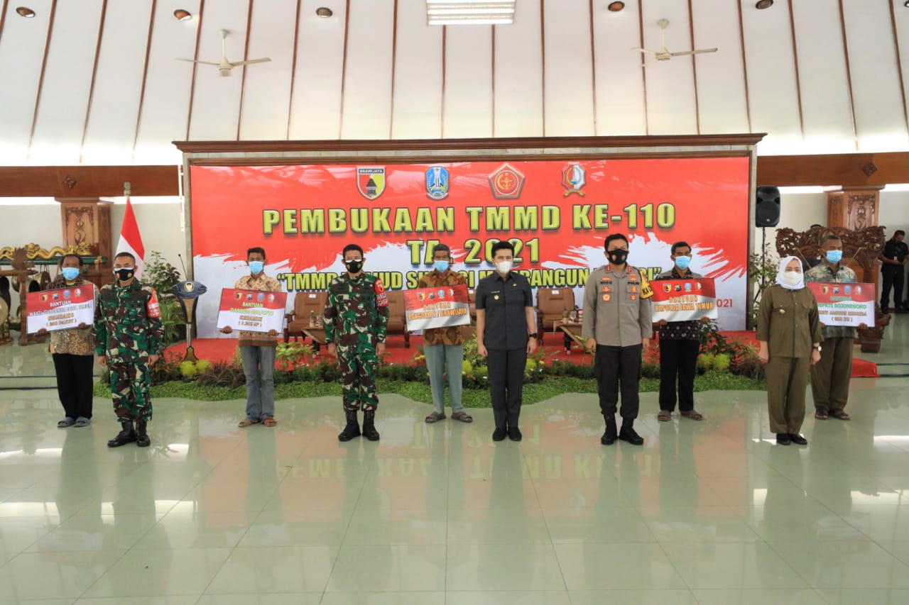Forkopimda Jatim Membuka TMMD ke-110 Di Bojonegoro