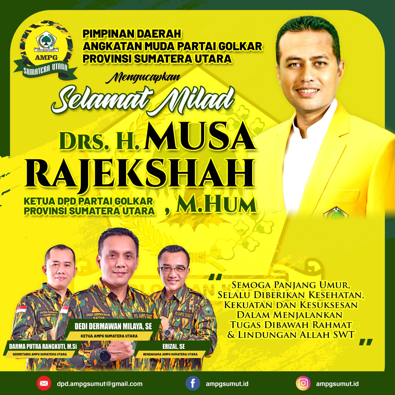 Rakerda I dan Rapimda I Partai Golkar, Ketua PD AMPG Sumut Dedi : Mari Kita Sukseskan