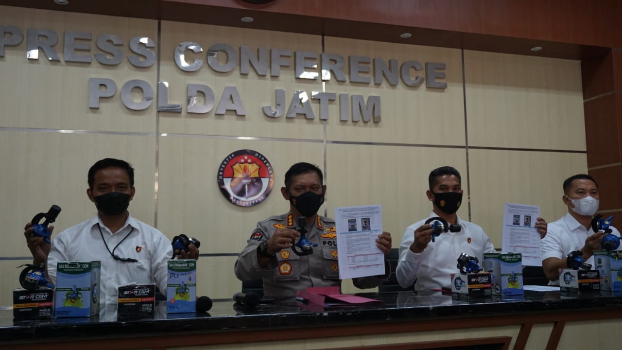 Polda Jatim Bongkar Peredaran Regulator Tak Ber SNI