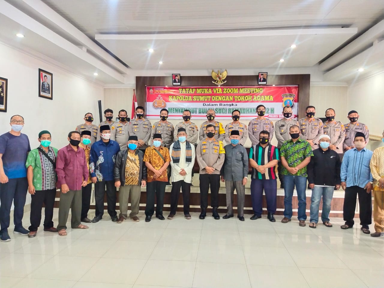 Kapolda Sumut Tatap Muka Via Zoom Meeting dengan Tokoh Agama Menyambut Bulan Suci Ramadhan 1422 H