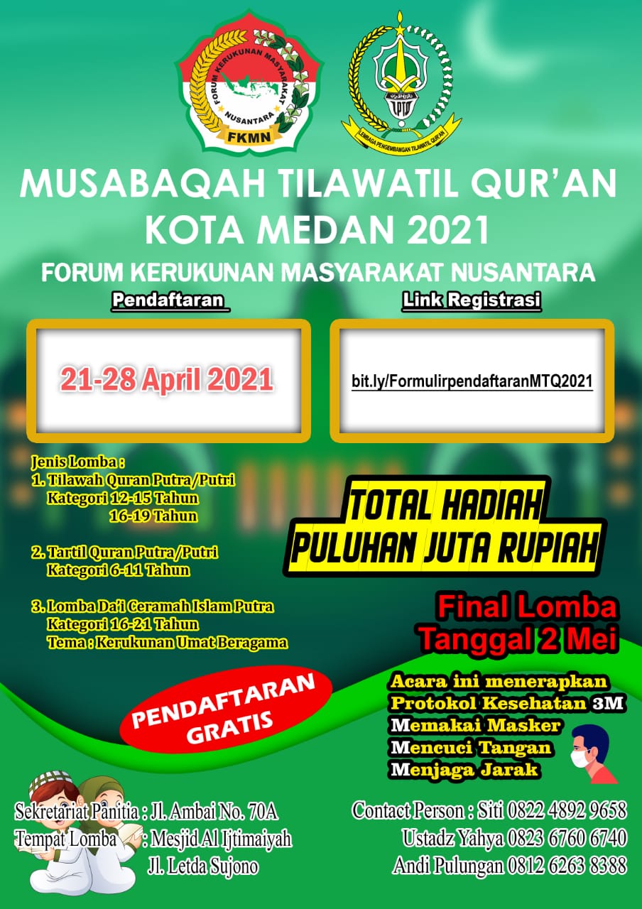 FKMN Akan Gelar MTQ di Medan, Ini Persyaratannya