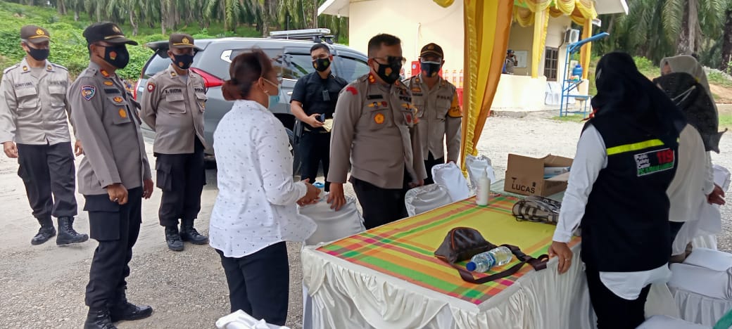Kapolres Langkat Lakukan Pengecekan Posko Penyekatan