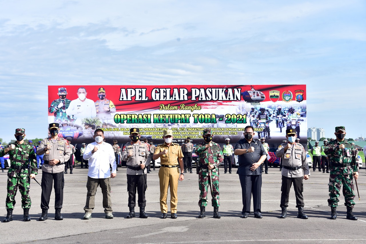 Apel Siaga Forkopimda Sumut,  Ops Ketupat 2021,  Penyekatan Arus Mudik Harus Dilakukan Secara Humanis