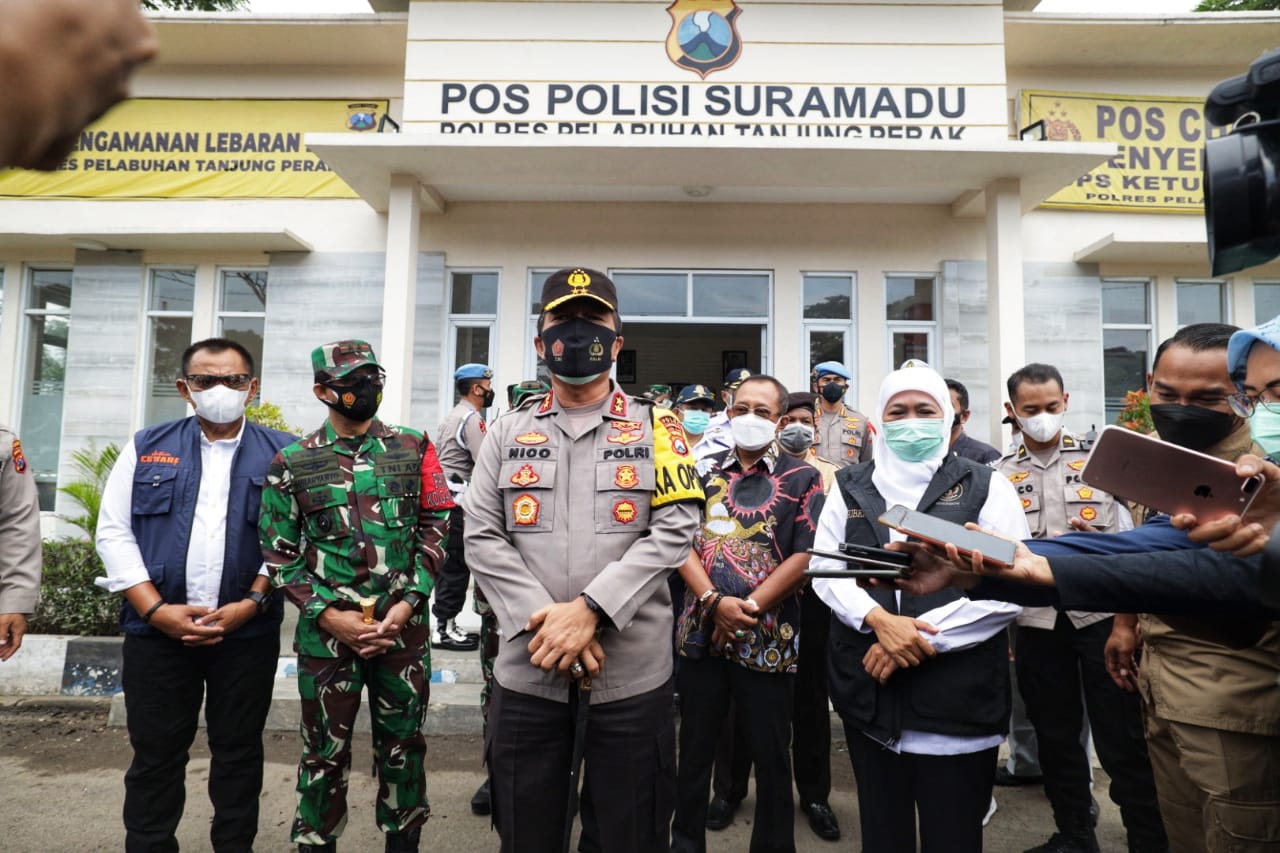 Forkopimda Jatim Pastikan Mekanisme Penyekatan Berjalan Dengan Baik Di Suramadu