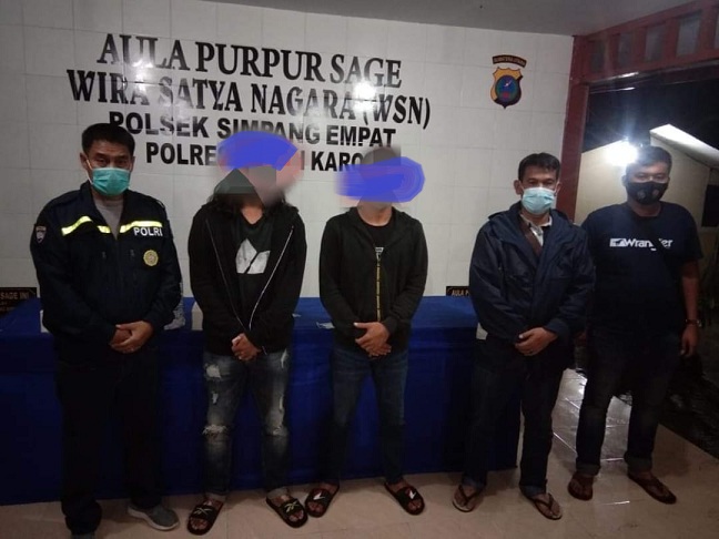 Polsek Simpang Empat Ringkus 2 Otak Pelaku Penganiaya Satu Keluarga Pengunjung Lau Kawar