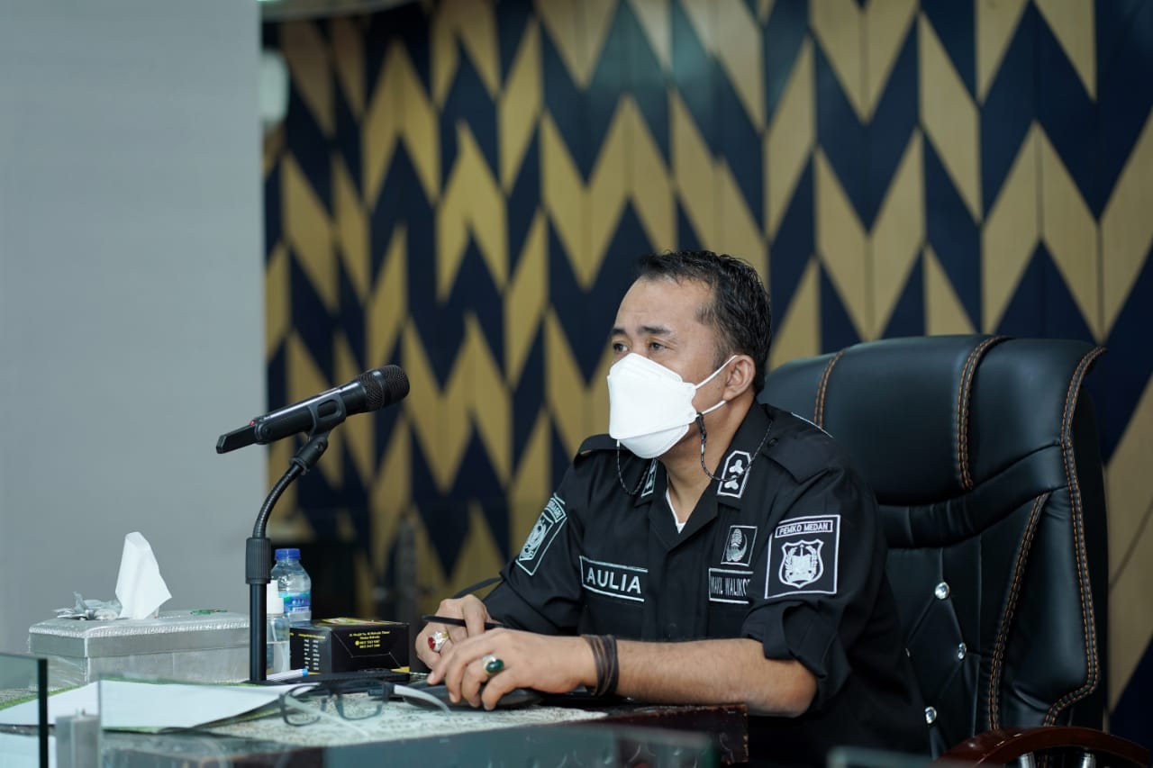 Pemko Medan Ikuti Rakor Terkait Kesiapan Online Single Submission secara virtual