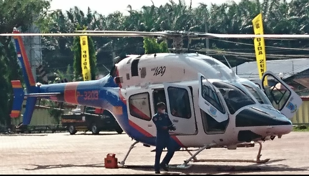 Naik Hely, Kapolda Sumut dan Pangdam I/BB Berangkat ke Polres Pematangsiantar