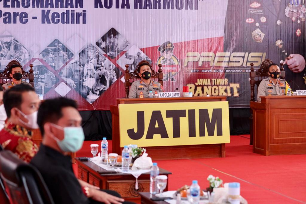 Kapolda Jatim Ikuti Zoom Meeting Peresmian PNPP di Polres Kediri Kota Yang Diresmikan Langsung Oleh Kapolri