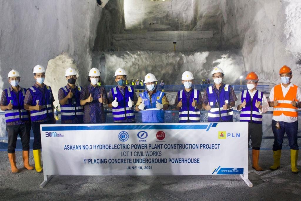 Proyek PLTA Asahan 3 Kapasitas 2x87 MW Memasuki Tahap Pembangunan Powerhouse