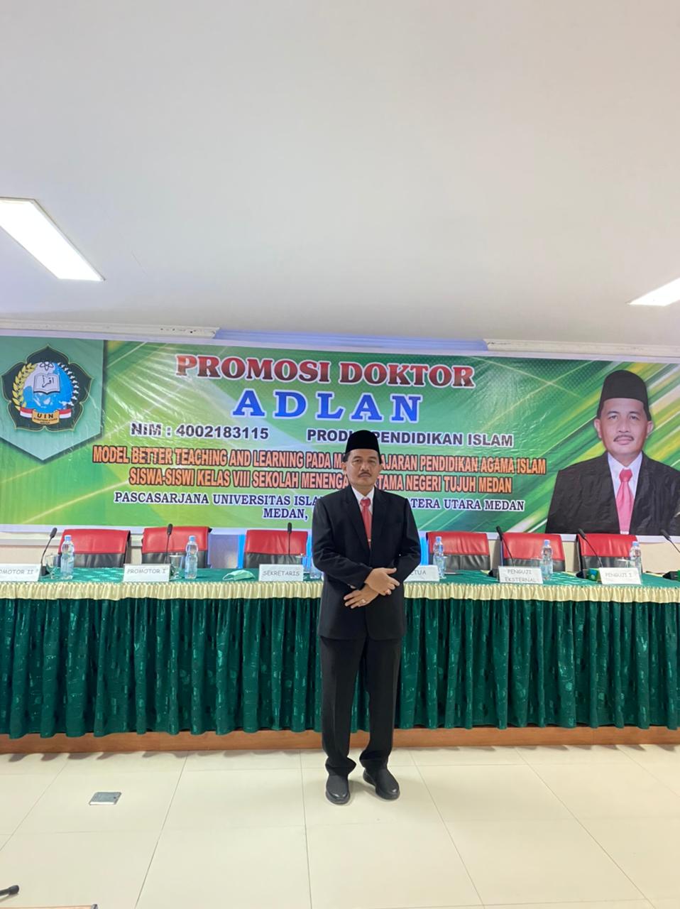 Kadis Pendidikan Kota Medan Dr Adlan MM Raih Gelar Doktor