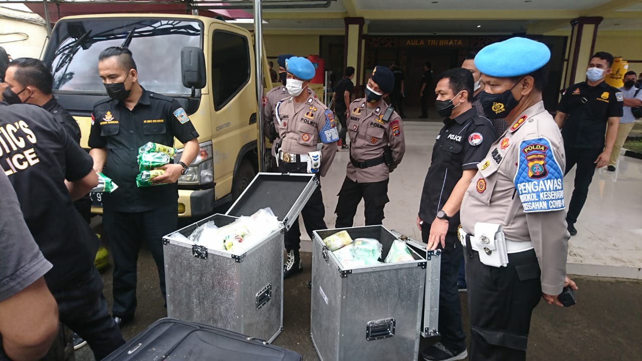 Kapoldasu Ungkap Kasus Narkoba, BB, 412, 96 Kg Sabu, 54,614 Ekstasi, 674 Ganja