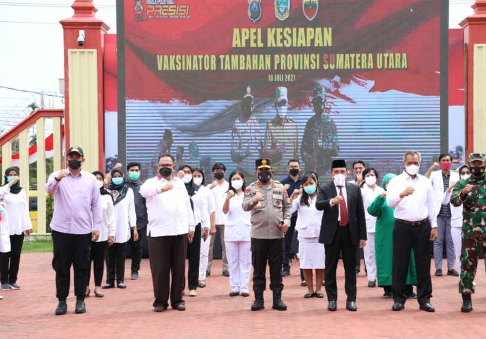Polda Sumut Gelar Apel Kesiapan Vaksinator , Ini Kata Kapoldasu Irjen Pol Rz Panca