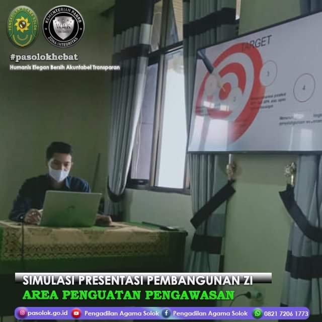 M. ILHAM LUBIS PIMPIN AREA PENGUATAN PENGAWASAN SIMULASI PRESENTASI PEMBANGUNAN ZONA INTEGRITAS