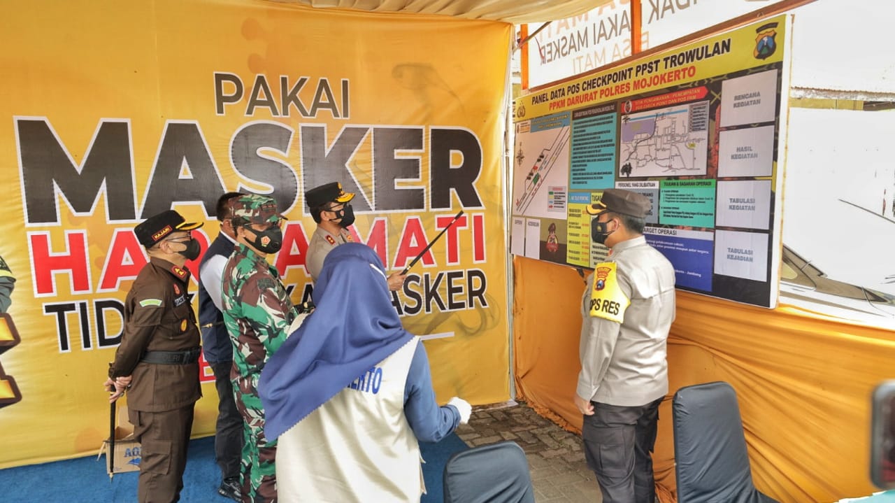 Forkopimda Jatim Pastikan Efektivitas dan Efisiensi Penyekatan di Mojokerto