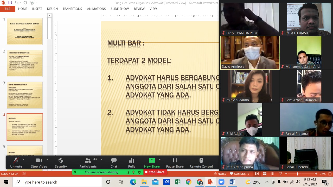 PKPA Dilaksanakan FH UMSU Ditutup, DPN PERADI, dan PWM Sumut, Ini Katanya