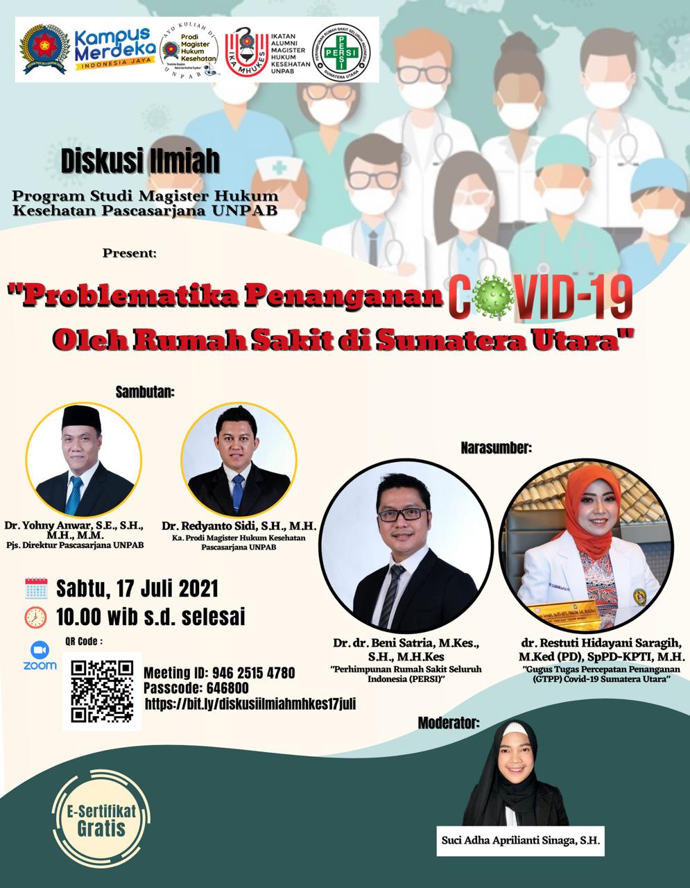 Prodi MHKes UNPAB Gelar Webinar Diskusi Ilmiah Hadirkan Berbagai Pakar Kesehatan