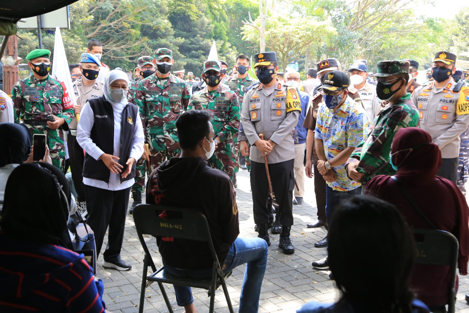 Forkompimda Jatim Mengecek Langsung Pelaksanaan Serbuan Vaksinasi di Malang