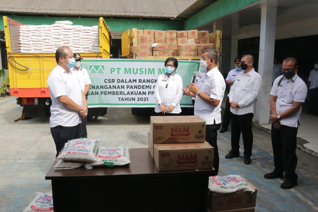 Pemko Medan Terima CSR Sembako Dari PT. Musim Mas