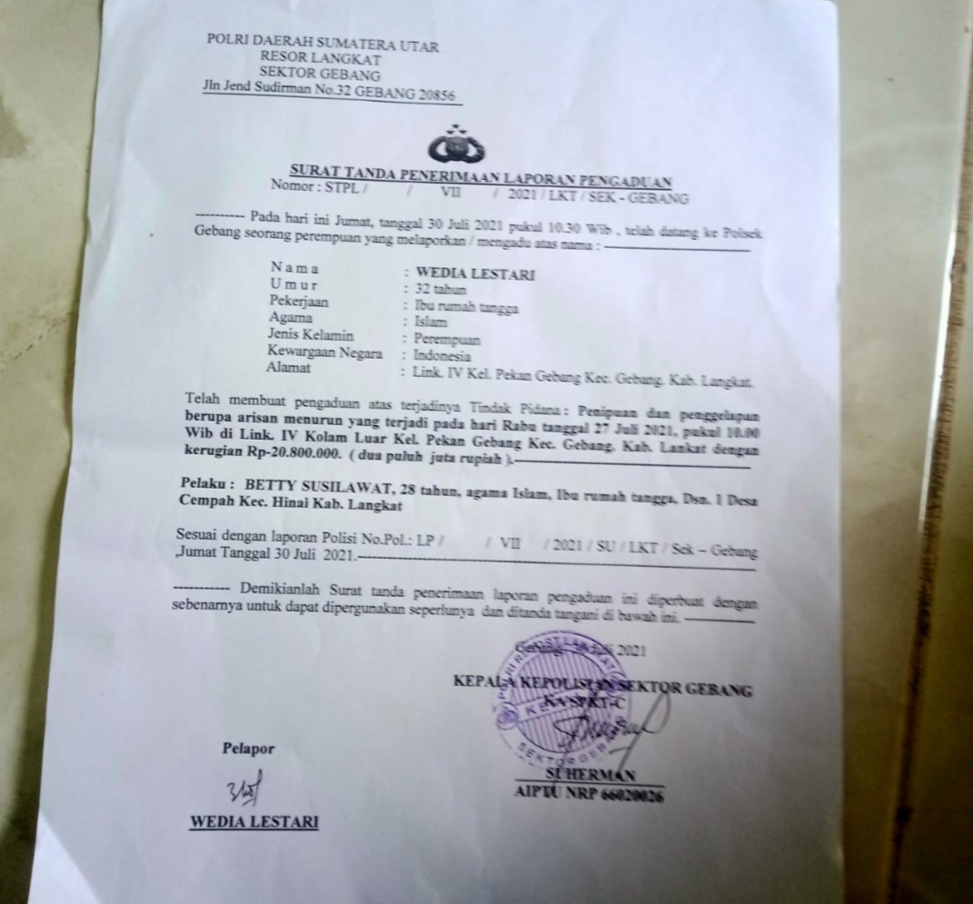 Arisan Online Bodong,  Ini Dia Korban Laporkan ke Polisi