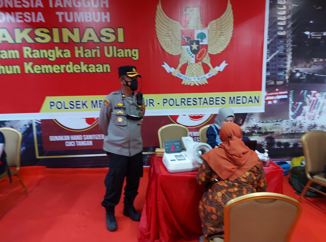 Polsek Medan Timur Gelar Vaksin Merdeka, Ini Kata Kompol M Arifin