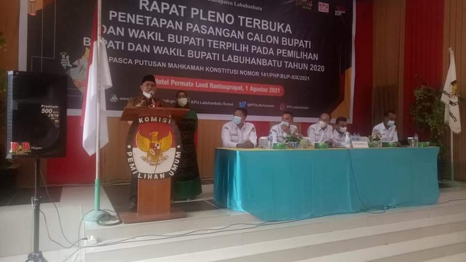 MK Putuskan Pemenang Pilkada Labuhanbatu Tahun 2020, Sekda Beri Ucapan Selamat Kepada Bupati Terpilih