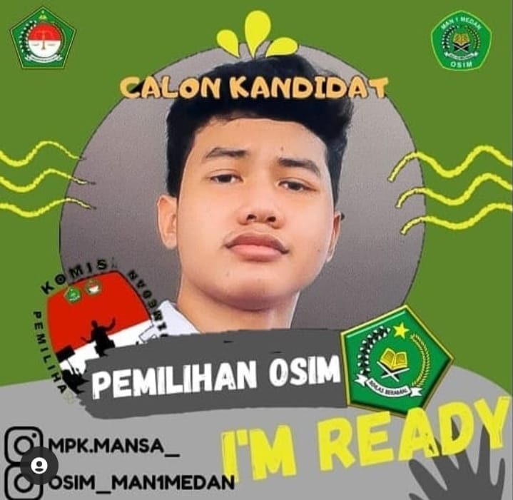 Orasi Visi Misi Zaidan Damar Memukau, Pemilihan Ketum OSIM MAN 1 Medan