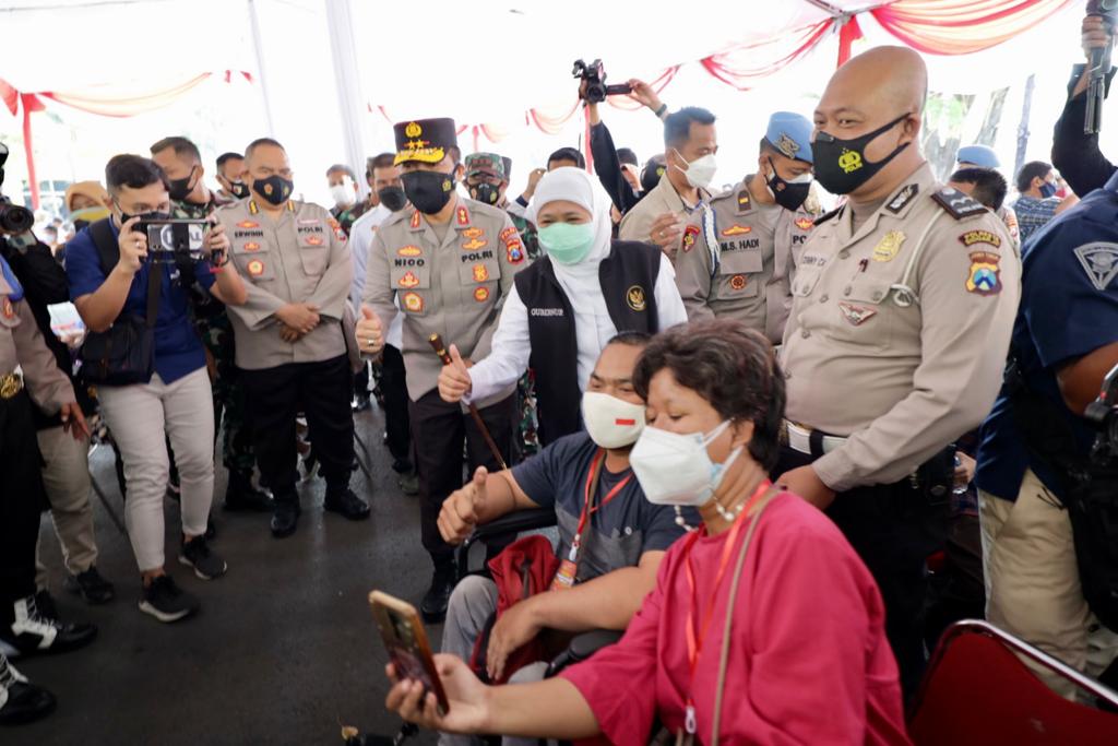 Polda Jatim Gelar Vaksinasi Merdeka Semeru 5000 Dosis Bagi Penyandang Disabilitas dan ODGJ