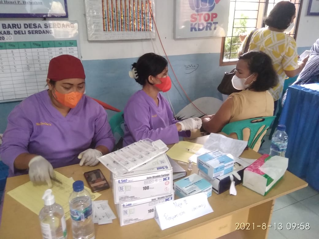 Kodim 0204 Deli Serdang kembali Gelar Serbuan Vaksin