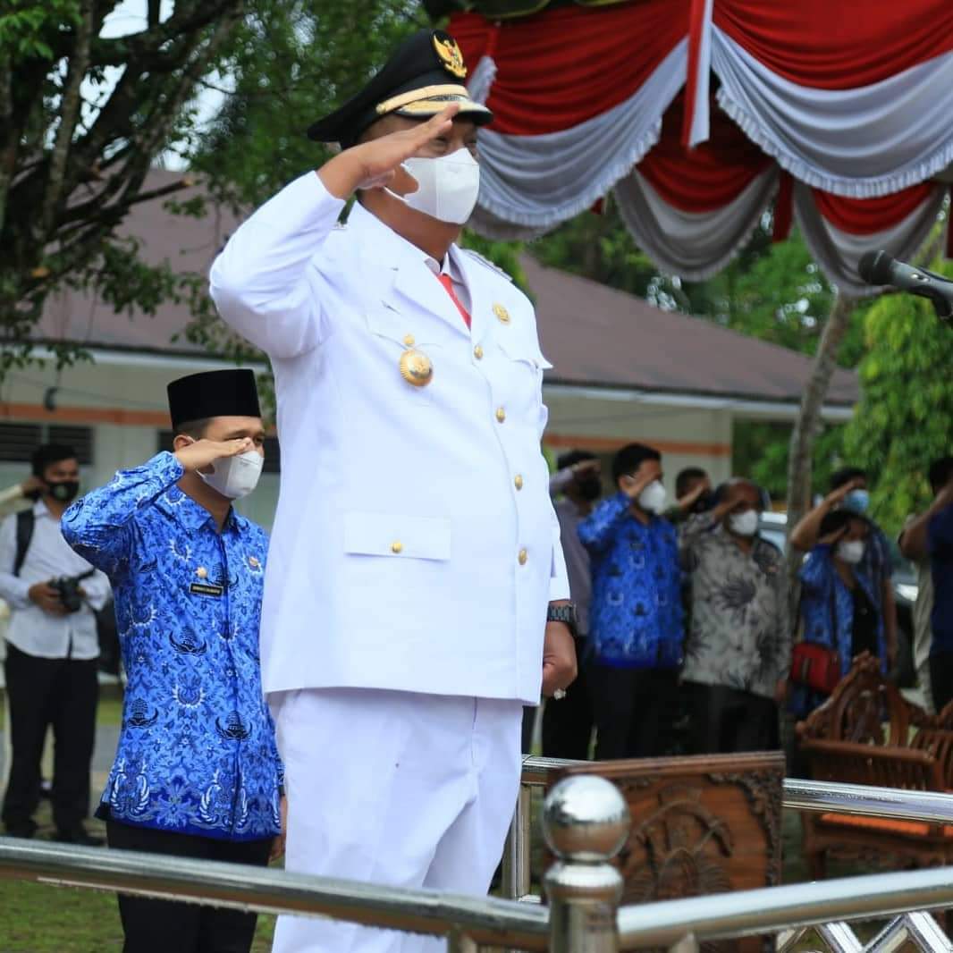 Pemkab Labuhanbatu Peringati HUT Kemerdekan RI Ke-76 Sesuai Prokes Covid-19