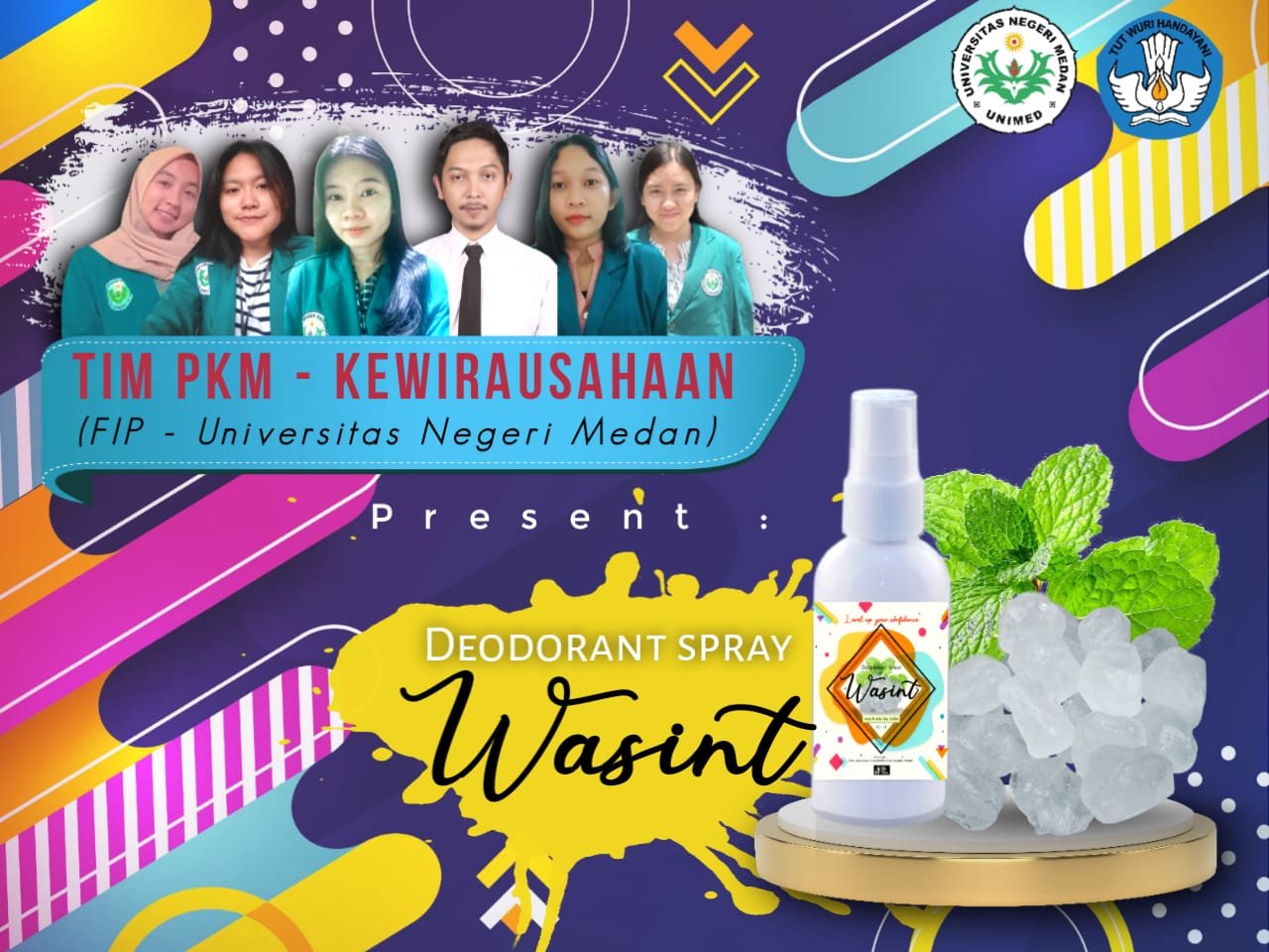 Tim Pkm-K PGSD Fip UNIMED Manfaatkan Tawas Dan Daun Mint (Wasint) Sebagai Bahan Alami Pembuatan Deodorant Spray