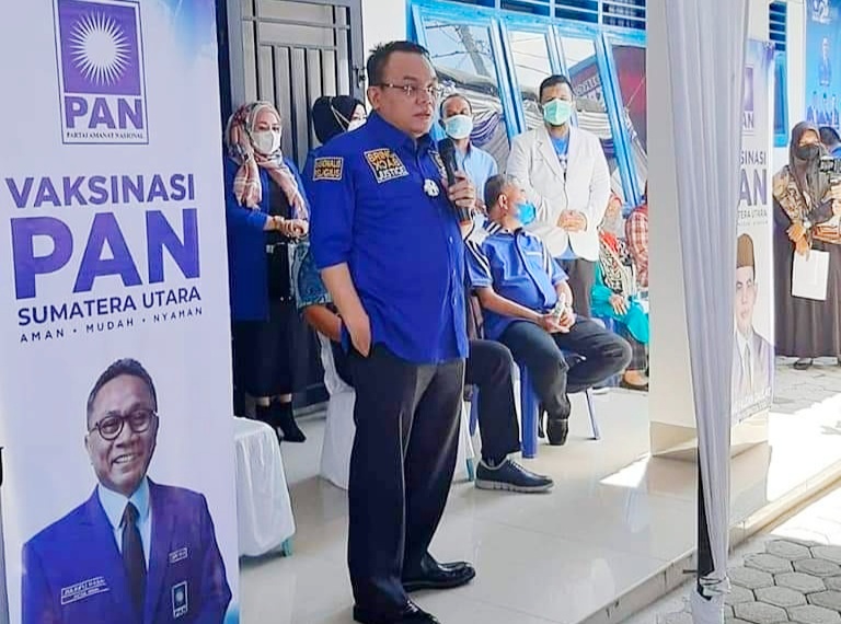Vaksinasi Masyarakat Diinisiasi Ketua Fraksi PAN DPR RI, KNPI Sumut Apresiasi