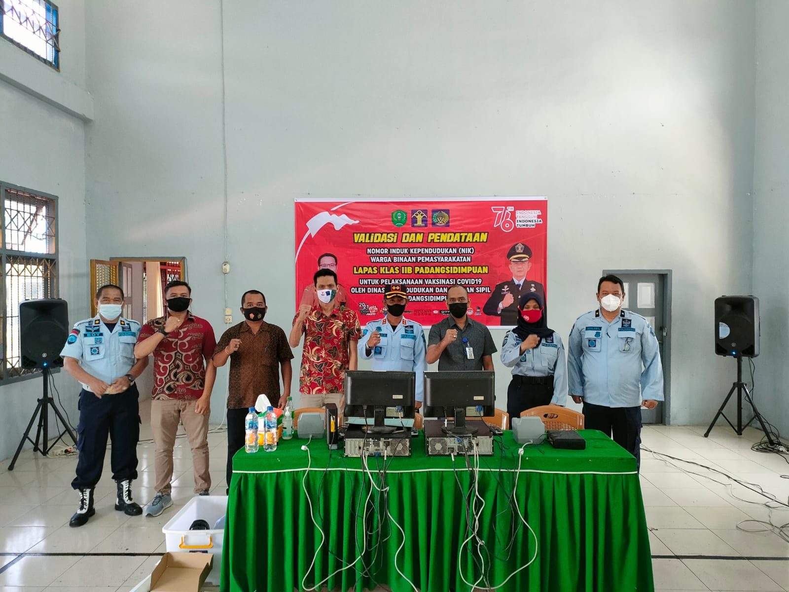 Lapas Kelas IIB Psp,  Kanwil Kemenkumham Bersama Disdukcapil Kota Padangsidimpuan Laksanakan Validasi NIK Warga Binaan