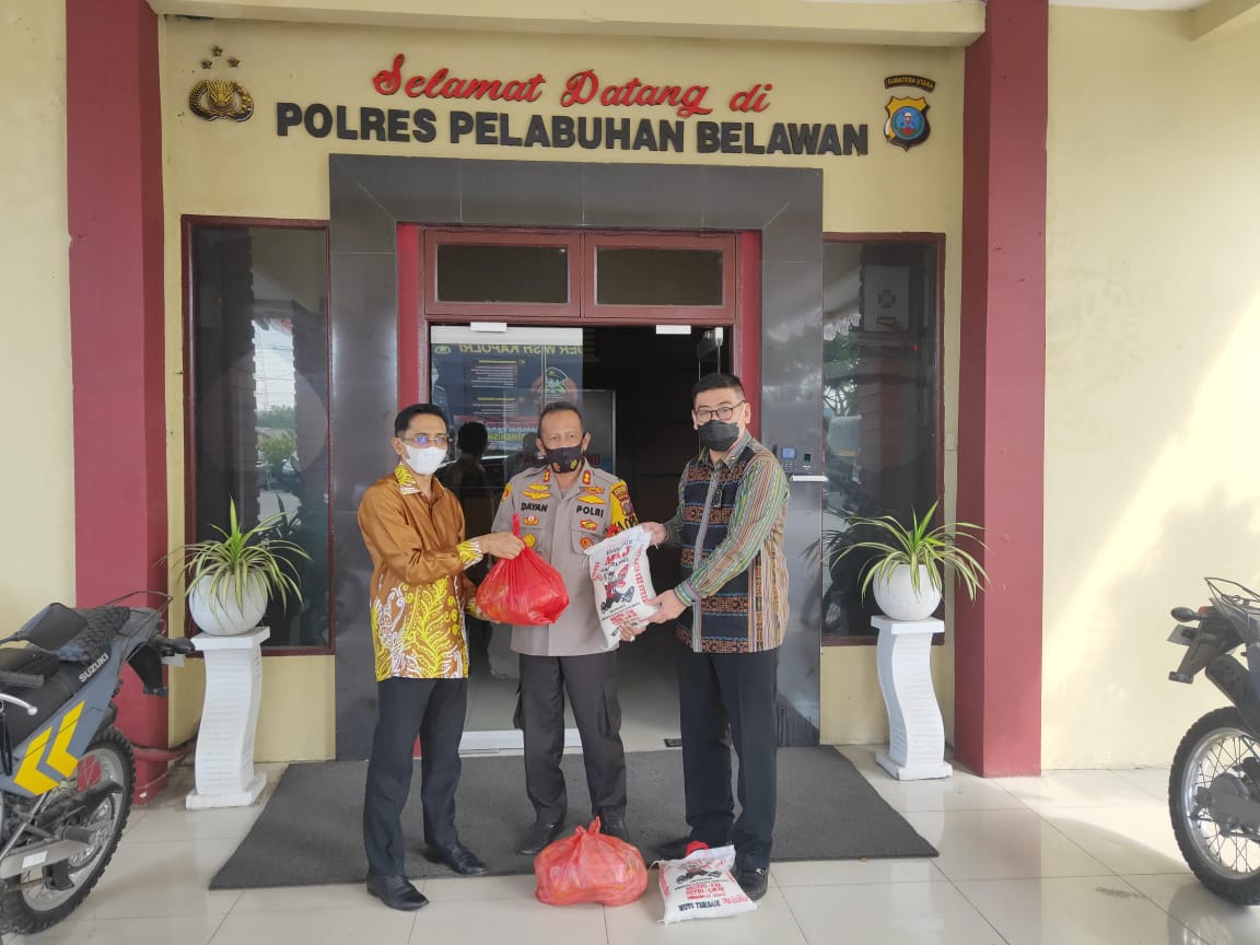 Polres Belawan Terima Bantuan 600 Paket Sembako dari Konjen Malaysia & Konsul Timur Leste