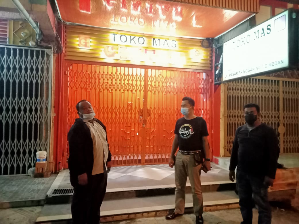 Jaga Kondusifitas,  Kanit Reskrim Medan Baru Patroli Malam Hari