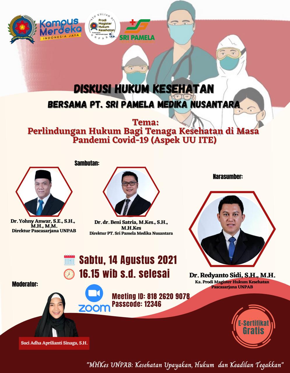 Prodi Magister Hukum Kesehatan UNPAB: Perlu Regulasi Khusus Perlindungan Tenaga Kesehatan Di Masa Pandemi Covid-19