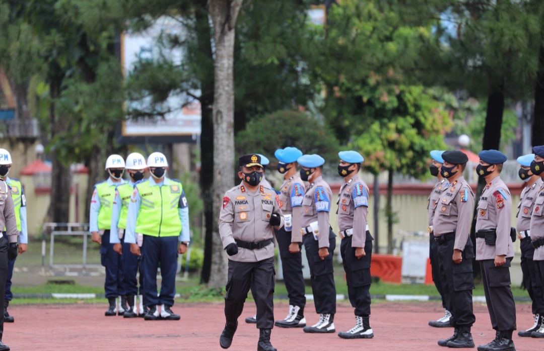 Kapolda Sumut Pimpin Apel Gelar Pasukan Operasi Patuh Toba 2021