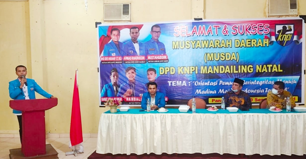 Idris Terpilih Aklamasi Ketua DPD KNPI Mandailing Natal, Ini Pesan Khairuddin