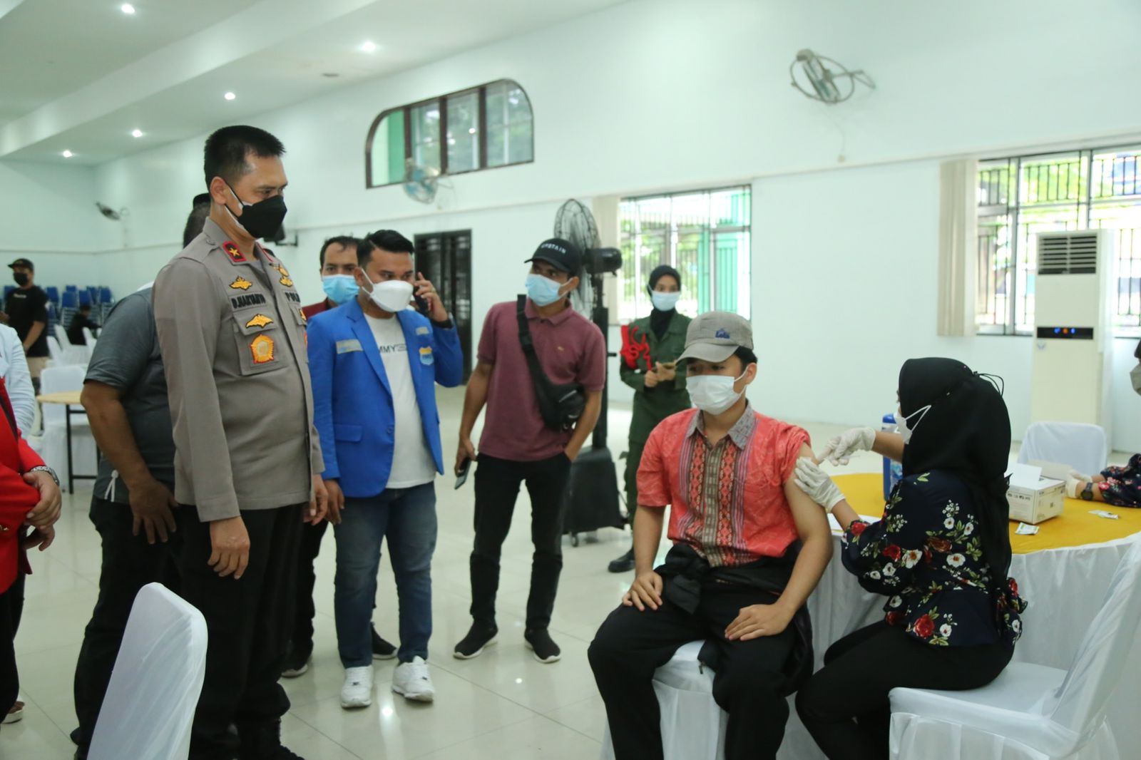 Waka Polda Sumut Tinjau Vaksinasi Tahap II di Kampus UINSU